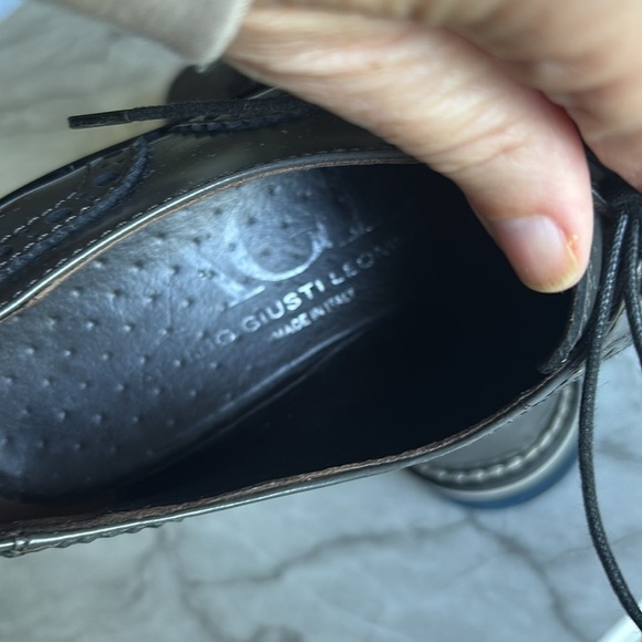 Great condition  Attilio Giusti Leombruni women’s grey leather brogues size 38.5 - Picture 6 of 8
